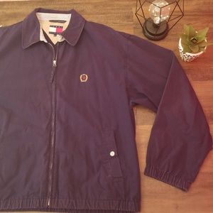 Men Tommy Hilfiger Vintage Jacket Med Blue Crest